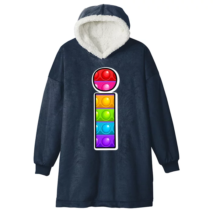 I Cutest Capital Letter I Alphabet Funny Poppin Pop It Cute Gift Hooded Wearable Blanket