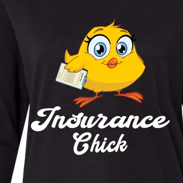 Insurance Chick Cute Gift Funny Insurance Agent Gift Womens Cotton Relaxed Long Sleeve T-Shirt