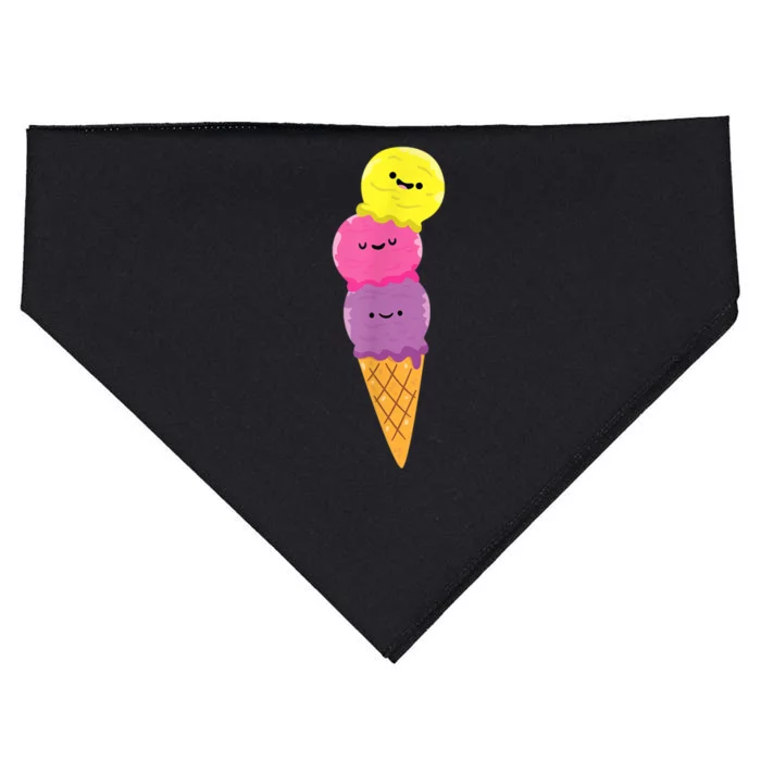 Ice Cream Cone Summer Ice Cream Cone USA-Made Doggie Bandana