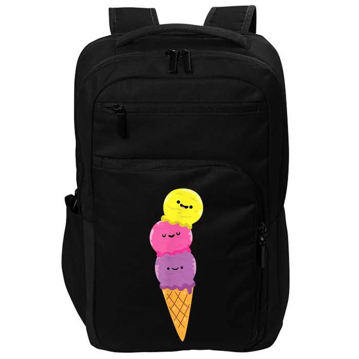 Ice Cream Cone Summer Ice Cream Cone Impact Tech Backpack