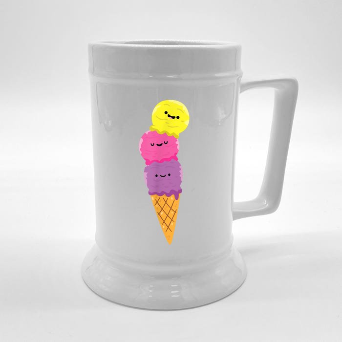 Ice Cream Cone Summer Ice Cream Cone Front & Back Beer Stein