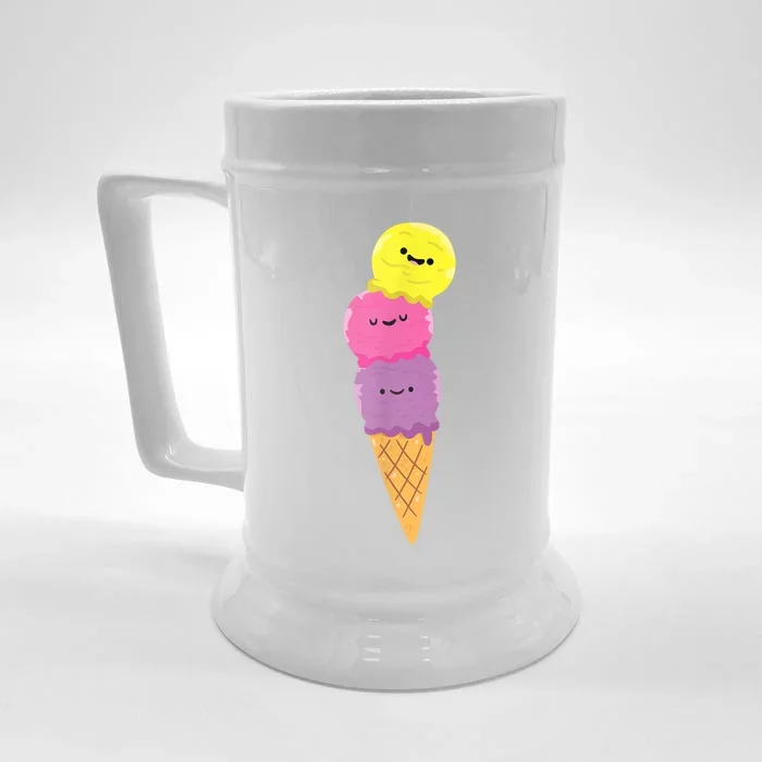 Ice Cream Cone Summer Ice Cream Cone Front & Back Beer Stein