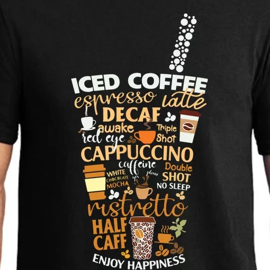 Iced Coffee Cup Coffee Lover But First Coffee Espresso Latte Pajama Set