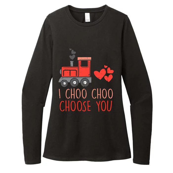 I Choo Choo Choose You Valentines Day Train Boy Womens CVC Long Sleeve Shirt