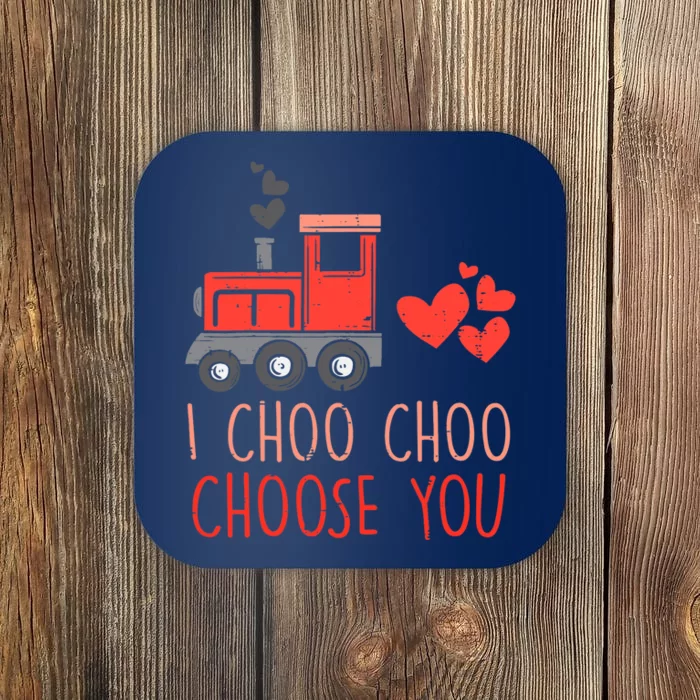 I Choo Choo Choose You Valentines Day Train Boy Coaster