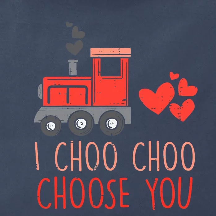 I Choo Choo Choose You Valentines Day Train Boy Zip Tote Bag