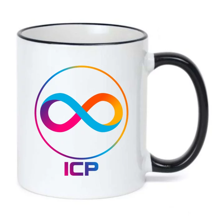 Internet Computer Cryptocurrency Logo Black Color Changing Mug