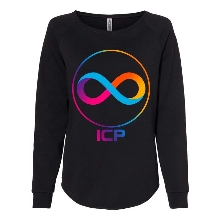 Internet Computer Cryptocurrency Logo Womens California Wash Sweatshirt