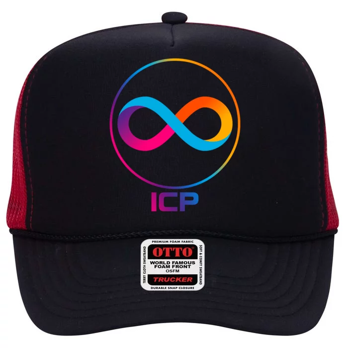 Internet Computer Cryptocurrency Logo High Crown Mesh Trucker Hat