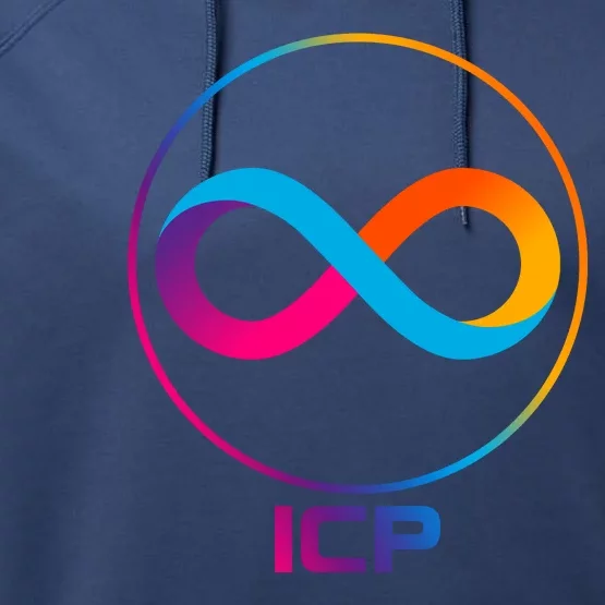 Internet Computer Cryptocurrency Logo Performance Fleece Hoodie