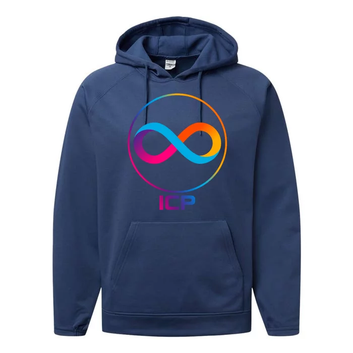 Internet Computer Cryptocurrency Logo Performance Fleece Hoodie