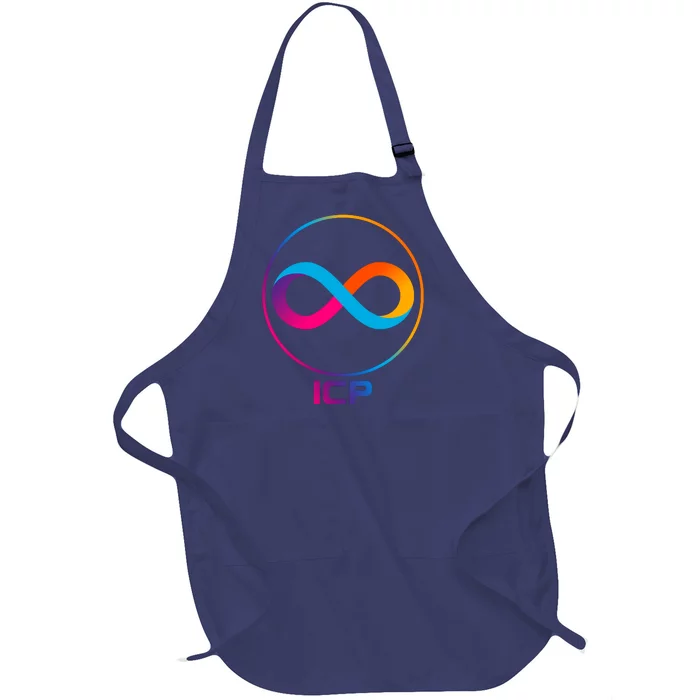 Internet Computer Cryptocurrency Logo Full-Length Apron With Pocket