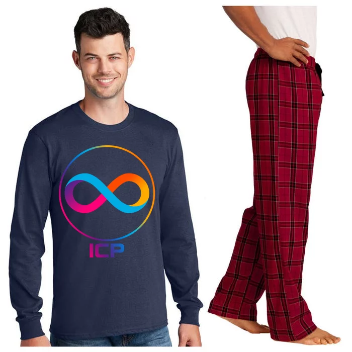 Internet Computer Cryptocurrency Logo Long Sleeve Pajama Set