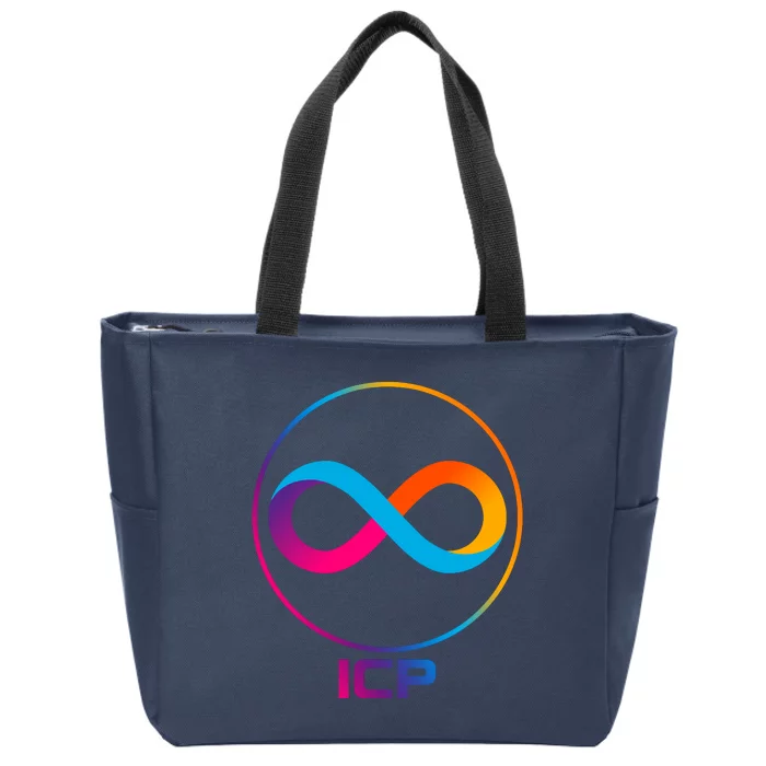 Internet Computer Cryptocurrency Logo Zip Tote Bag