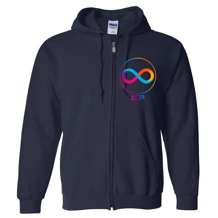 Internet Computer Cryptocurrency Logo Full Zip Hoodie