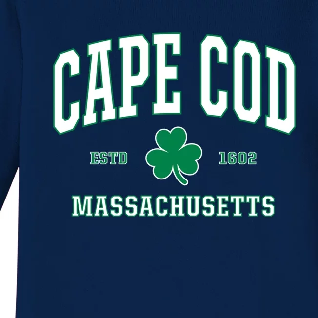 Irish Cape Cod Cute Gift St Patricks Day Gift Mass Usa Baby Long Sleeve Bodysuit