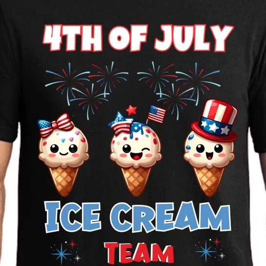 Ice Cream Cones 4th July Holiday Patriotic Memorial Day Gift Pajama Set