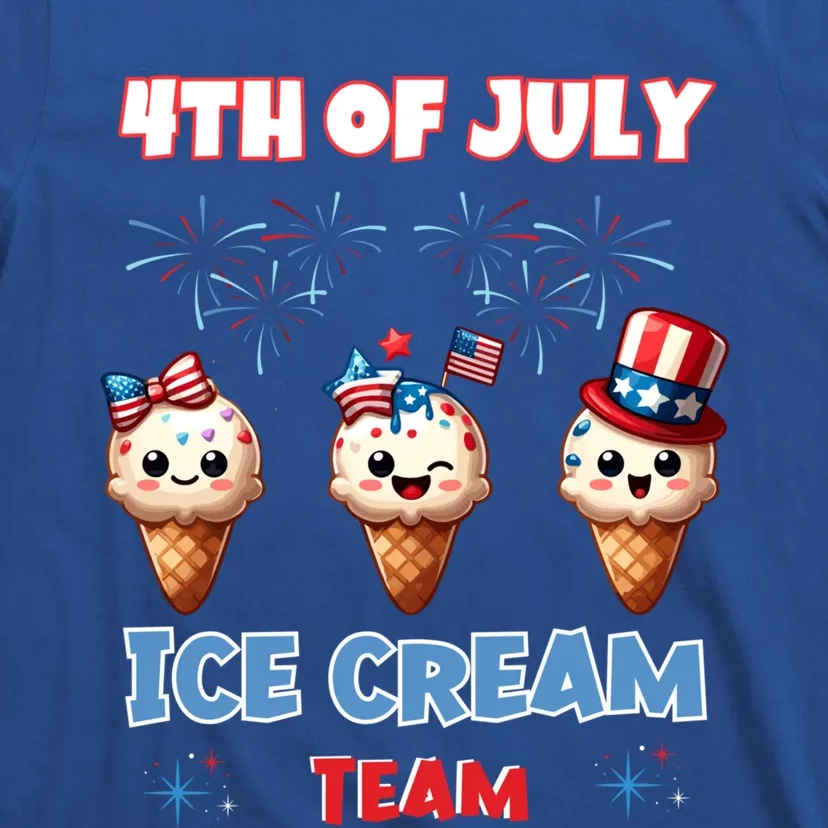 Ice Cream Cones 4th July Holiday Patriotic Memorial Day Gift T-Shirt