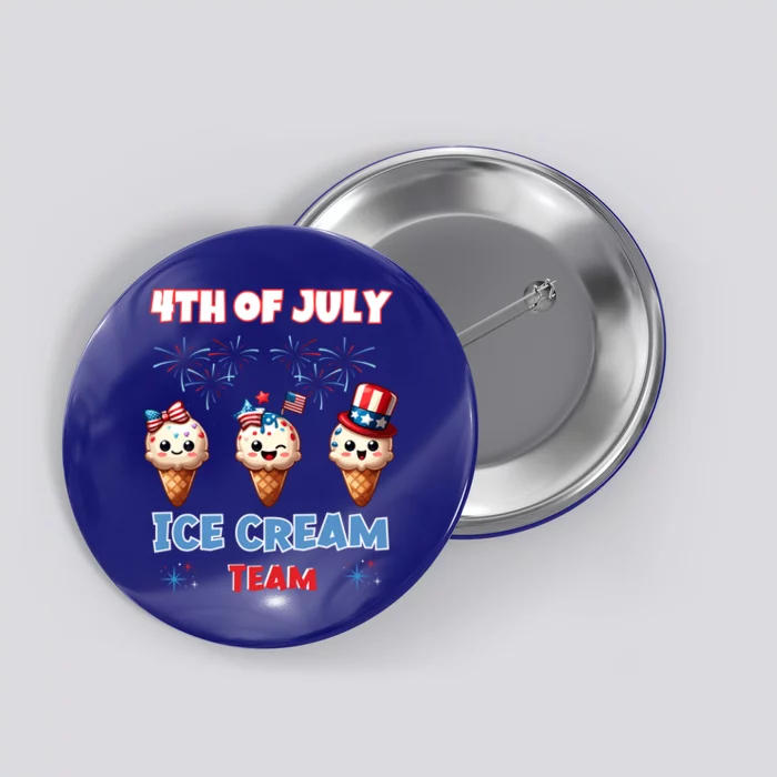 Ice Cream Cones 4th July Holiday Patriotic Memorial Day Gift Button