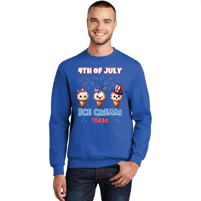 Ice Cream Cones 4th July Holiday Patriotic Memorial Day Gift Tall Sweatshirt