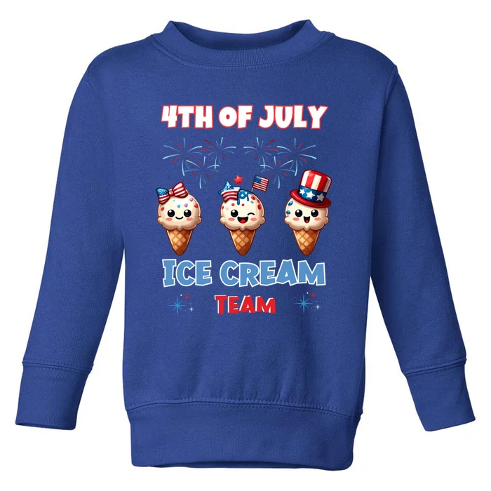 Ice Cream Cones 4th July Holiday Patriotic Memorial Day Gift Toddler Sweatshirt