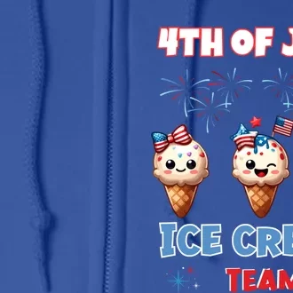 Ice Cream Cones 4th July Holiday Patriotic Memorial Day Gift Full Zip Hoodie