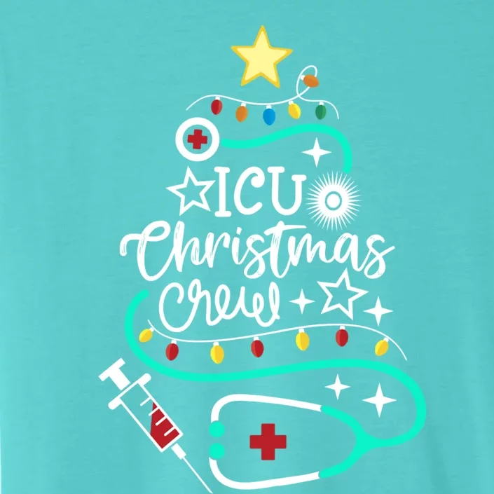 Icu Christmas Crew Intensive Care Unit Nurse Techs Secretary Cool Gift ChromaSoft Performance T-Shirt