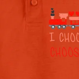 I Choo Choo Choose You Train Valentines Day Boys Dry Zone Grid Performance Polo