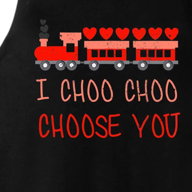 I Choo Choo Choose You Train Valentines Day Boys Ladies Tri-Blend Wicking Tank