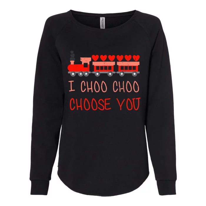 I Choo Choo Choose You Train Valentines Day Boys Womens California Wash Sweatshirt