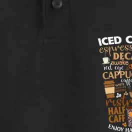 Iced Coffee Cup Coffee Lover But First Coffee Espresso Latte Dry Zone Grid Performance Polo