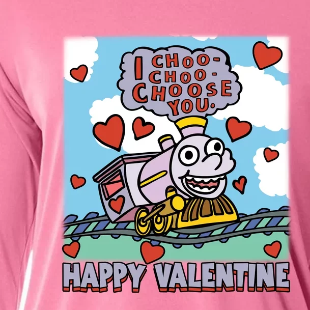 I Choo Choo Choose You Happy ValentineS Day The Sim!Pson Choo Choo Choo Cooling Performance Long Sleeve Crew