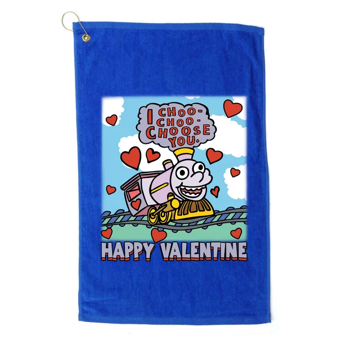 I Choo Choo Choose You Happy ValentineS Day The Sim!Pson Choo Choo Choo Platinum Collection Golf Towel