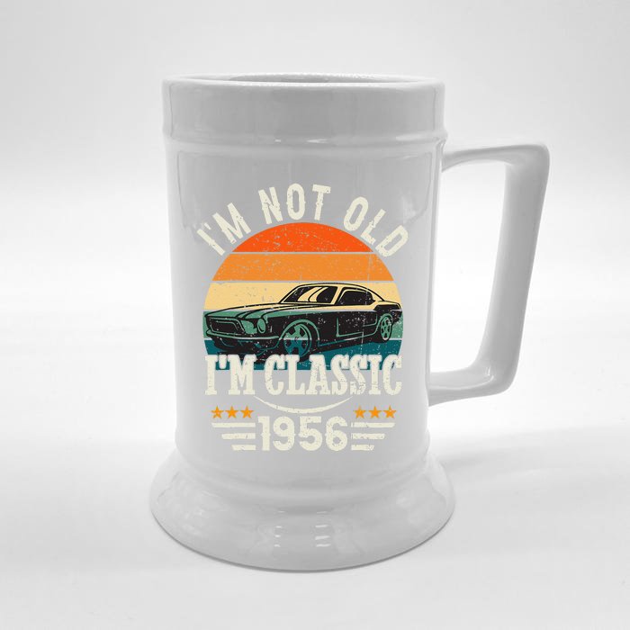 Im Classic Car 67th Birthday Gift 67 Years Old Born In 1956 Front & Back Beer Stein