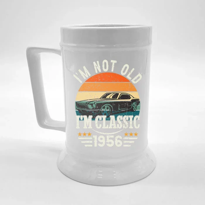 Im Classic Car 67th Birthday Gift 67 Years Old Born In 1956 Front & Back Beer Stein