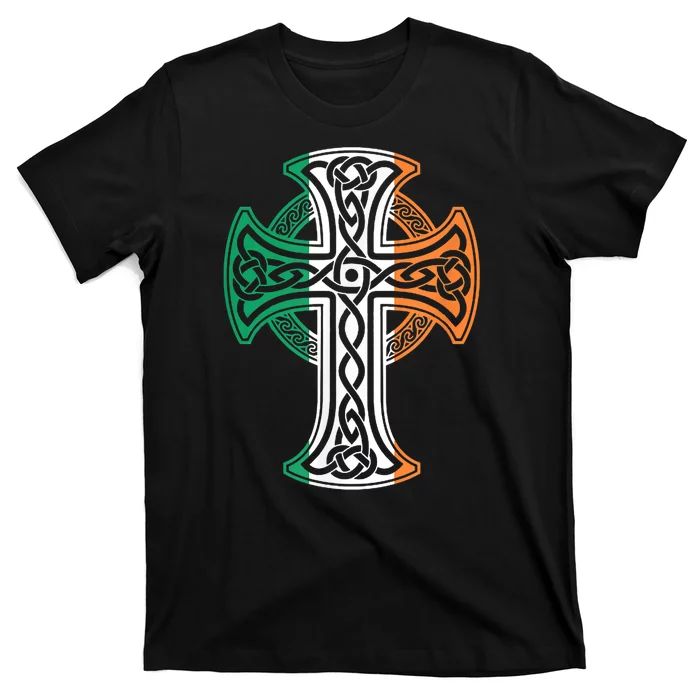 Irish Celtic Cross Christ Celtic Knot Ireland Flag Shamrock T-Shirt