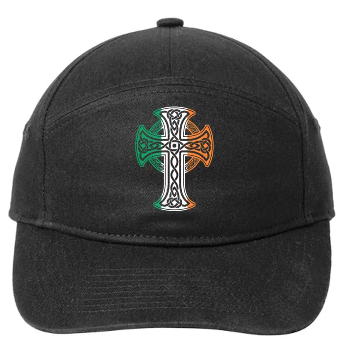 Irish Celtic Cross Christ Celtic Knot Ireland Flag Shamrock 7-Panel Snapback Hat