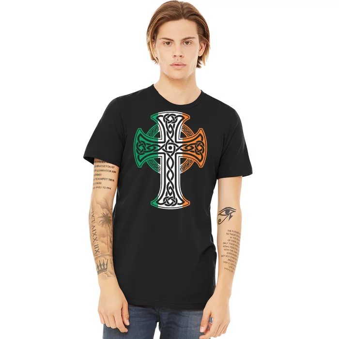 Irish Celtic Cross Christ Celtic Knot Ireland Flag Shamrock Premium T-Shirt