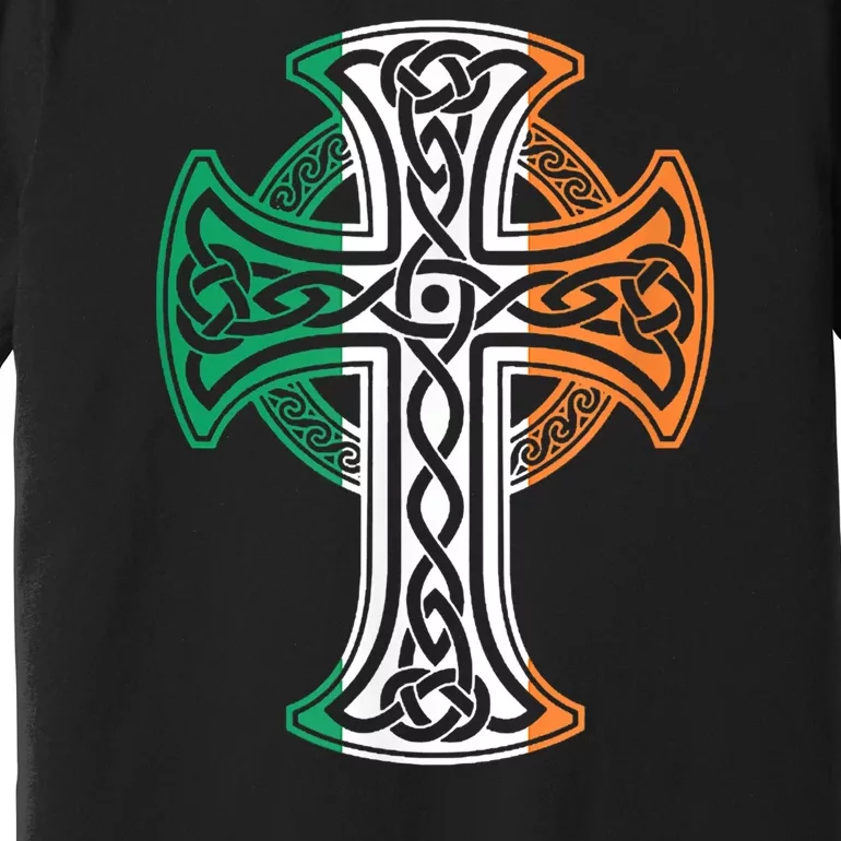 Irish Celtic Cross Christ Celtic Knot Ireland Flag Shamrock Premium T-Shirt