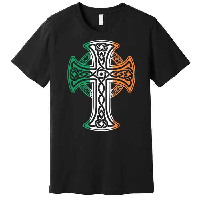 Irish Celtic Cross Christ Celtic Knot Ireland Flag Shamrock Premium T-Shirt