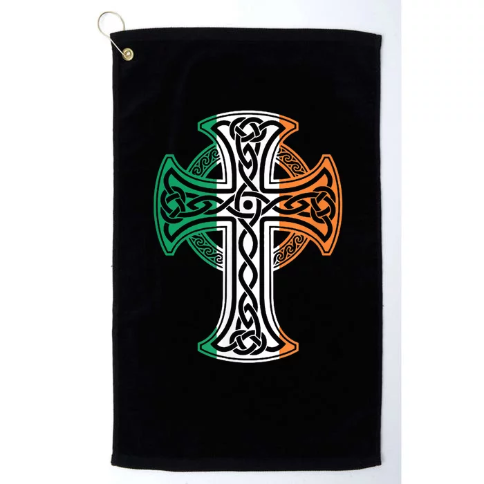 Irish Celtic Cross Christ Celtic Knot Ireland Flag Shamrock Platinum Collection Golf Towel