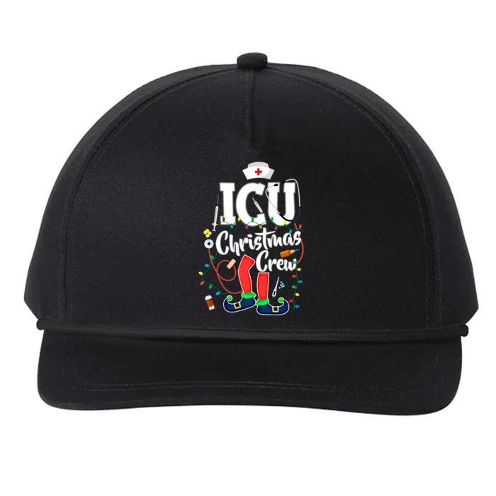 Icu Christmas Crew Icu Nurse Gift Snapback Five-Panel Rope Hat