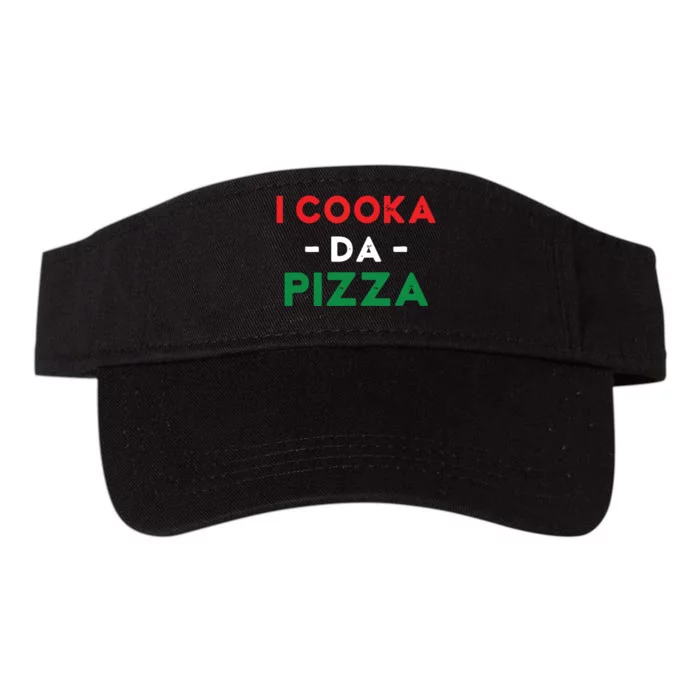 I Cooka Da Pizza Funny Italian Food Meme Italian Slang Cook Valucap Bio-Washed Visor