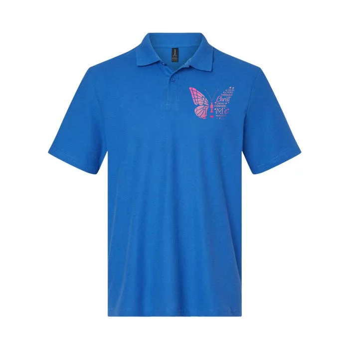 I Can Do All Things Through Christ Religous Bible Butterfly Funny Gift Softstyle Adult Sport Polo