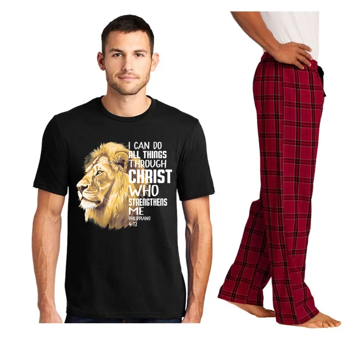 I Can Do All Things Through Christ Christian Lion Faith Pajama Set