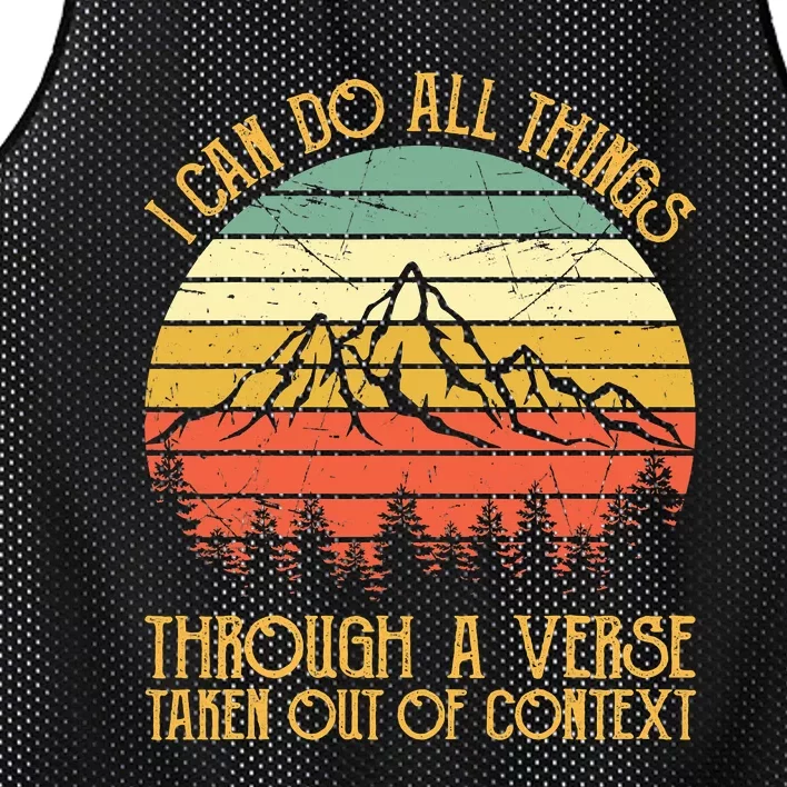 I Can Do All Things Through A Verse Taken Out Of Context Mesh Reversible Basketball Jersey Tank