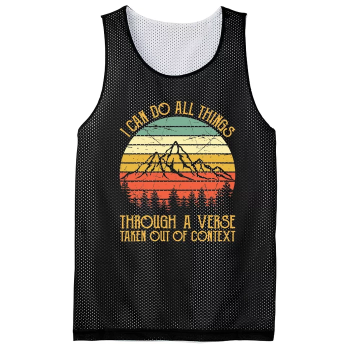 I Can Do All Things Through A Verse Taken Out Of Context Mesh Reversible Basketball Jersey Tank