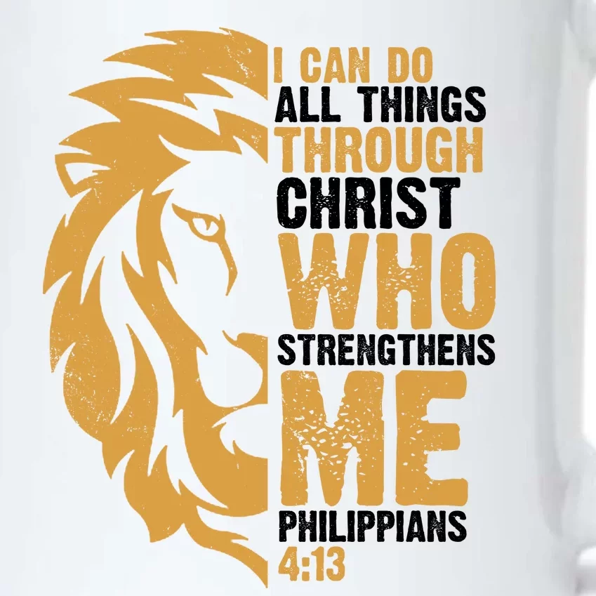 I Can Do All Things Through Christ Who Strengthens Me Philippians 4:13 Black Color Changing Mug