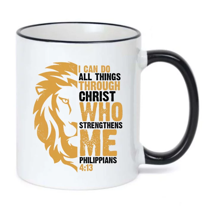 I Can Do All Things Through Christ Who Strengthens Me Philippians 4:13 Black Color Changing Mug