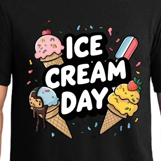 Ice Cream Day 2024 Ice Cream Ice Cream Funny Gift Pajama Set